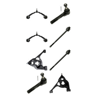 TRQ® - Front Lower and Upper Control Arm with Ball Joint and Tie Rod End Kit