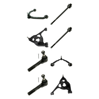 TRQ® - Front Lower and Upper Control Arm with Ball Joint and Tie Rod End Kit