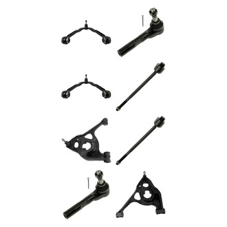 TRQ® - Front Lower and Upper Control Arm with Ball Joint and Tie Rod End Kit