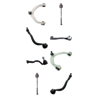 TRQ® - Front Lower and Upper Control Arm with Ball Joint and Tie Rod End Kit