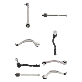 TRQ® - Front Lower and Upper Control Arm with Ball Joint and Tie Rod End Kit