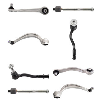 TRQ® - Front Lower and Upper Control Arm with Ball Joint and Tie Rod End Kit