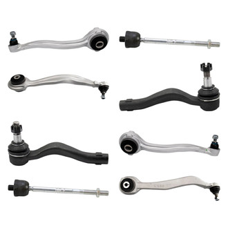 TRQ® - Front Lower and Upper Control Arm with Ball Joint and Tie Rod End Kit