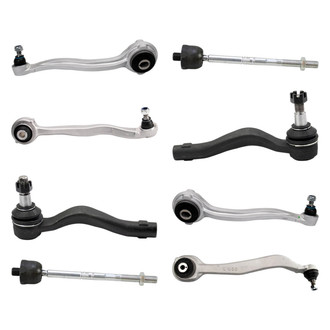 TRQ® - Front Lower and Upper Control Arm with Ball Joint and Tie Rod End Kit
