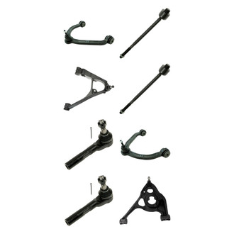 TRQ® - Front Lower and Upper Control Arm with Ball Joint and Tie Rod End Kit