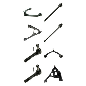 TRQ® - Front Lower and Upper Control Arm with Ball Joint and Tie Rod End Kit