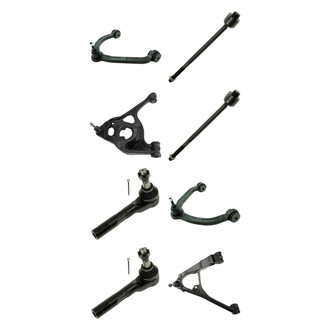 TRQ® - Front Lower and Upper Control Arm with Ball Joint and Tie Rod End Kit