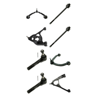 TRQ® - Front Lower and Upper Control Arm with Ball Joint and Tie Rod End Kit