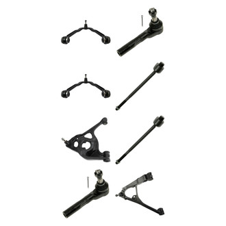 TRQ® - Front Lower and Upper Control Arm with Ball Joint and Tie Rod End Kit