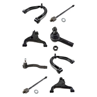 TRQ® - Front Lower and Upper Control Arm with Ball Joint and Tie Rod End Kit