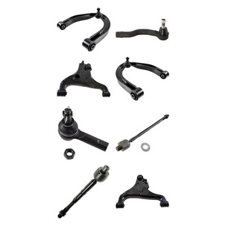 TRQ® - Front Lower and Upper Control Arm with Ball Joint and Tie Rod End Kit
