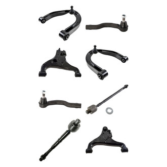 TRQ® - Front Lower and Upper Control Arm with Ball Joint and Tie Rod End Kit
