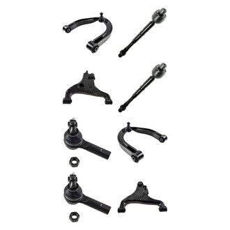TRQ® - Front Lower and Upper Control Arm with Ball Joint and Tie Rod End Kit