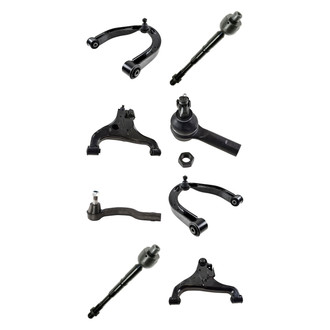 TRQ® - Front Lower and Upper Control Arm with Ball Joint and Tie Rod End Kit
