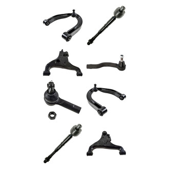 TRQ® - Front Lower and Upper Control Arm with Ball Joint and Tie Rod End Kit