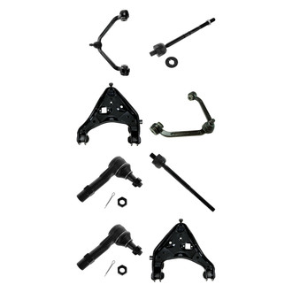 TRQ® - Front Lower and Upper Control Arm with Ball Joint and Tie Rod End Kit