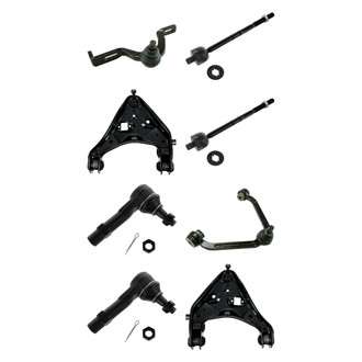 TRQ® - Front Lower and Upper Control Arm with Ball Joint and Tie Rod End Kit