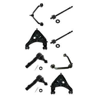 TRQ® - Front Lower and Upper Control Arm with Ball Joint and Tie Rod End Kit