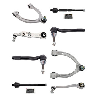 TRQ® - Front Lower and Upper Control Arm with Ball Joint and Tie Rod End Kit