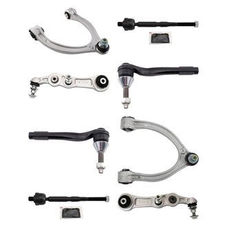 TRQ® - Front Lower and Upper Control Arm with Ball Joint and Tie Rod End Kit
