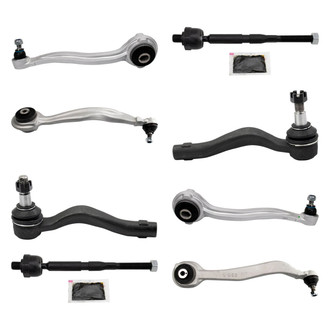 TRQ® - Front Lower and Upper Control Arm with Ball Joint and Tie Rod End Kit