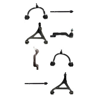 TRQ® - Front Lower and Upper Control Arm with Ball Joint and Tie Rod End Kit