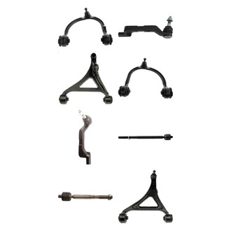 TRQ® - Front Lower and Upper Control Arm with Ball Joint and Tie Rod End Kit