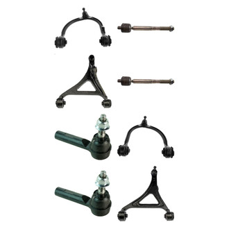 TRQ® - Front Lower and Upper Control Arm with Ball Joint and Tie Rod End Kit
