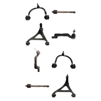 TRQ® - Front Lower and Upper Control Arm with Ball Joint and Tie Rod End Kit
