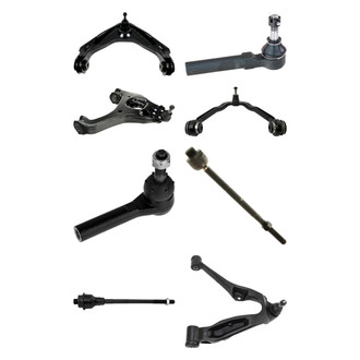 TRQ® - Front Lower and Upper Control Arm with Ball Joint and Tie Rod End Kit