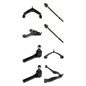 TRQ® - Front Lower and Upper Control Arm with Ball Joint and Tie Rod End Kit