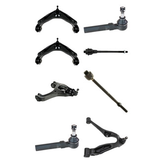 TRQ® - Front Lower and Upper Control Arm with Ball Joint and Tie Rod End Kit