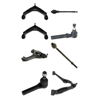TRQ® - Front Lower and Upper Control Arm with Ball Joint and Tie Rod End Kit