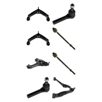 TRQ® - Front Lower and Upper Control Arm with Ball Joint and Tie Rod End Kit
