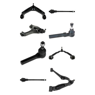 TRQ® - Front Lower and Upper Control Arm with Ball Joint and Tie Rod End Kit