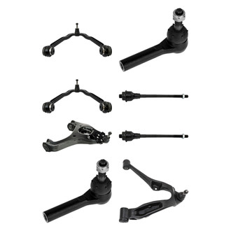 TRQ® - Front Lower and Upper Control Arm with Ball Joint and Tie Rod End Kit
