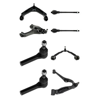 TRQ® - Front Lower and Upper Control Arm with Ball Joint and Tie Rod End Kit