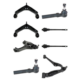 TRQ® - Front Lower and Upper Control Arm with Ball Joint and Tie Rod End Kit