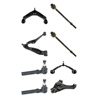 TRQ® - Front Lower and Upper Control Arm with Ball Joint and Tie Rod End Kit