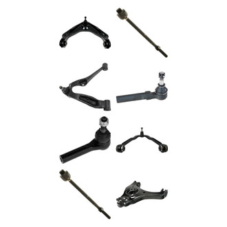 TRQ® - Front Lower and Upper Control Arm with Ball Joint and Tie Rod End Kit