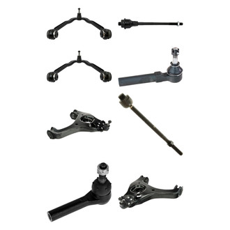 TRQ® - Front Lower and Upper Control Arm with Ball Joint and Tie Rod End Kit