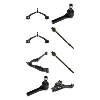 TRQ® - Front Lower and Upper Control Arm with Ball Joint and Tie Rod End Kit