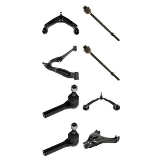 TRQ® - Front Lower and Upper Control Arm with Ball Joint and Tie Rod End Kit