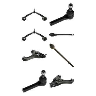 TRQ® - Front Lower and Upper Control Arm with Ball Joint and Tie Rod End Kit