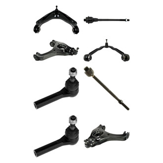 TRQ® - Front Lower and Upper Control Arm with Ball Joint and Tie Rod End Kit