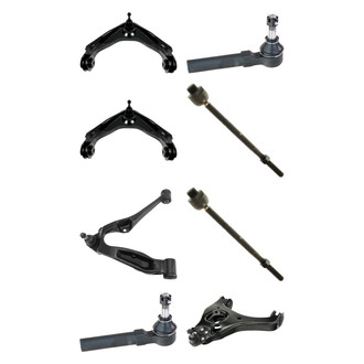 TRQ® - Front Lower and Upper Control Arm with Ball Joint and Tie Rod End Kit