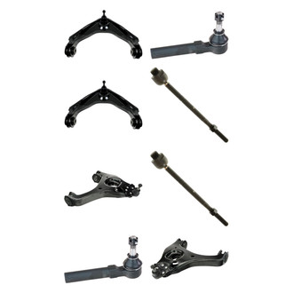 TRQ® - Front Lower and Upper Control Arm with Ball Joint and Tie Rod End Kit
