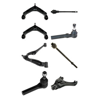 TRQ® - Front Lower and Upper Control Arm with Ball Joint and Tie Rod End Kit