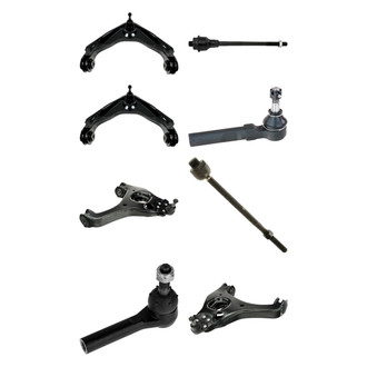 TRQ® - Front Lower and Upper Control Arm with Ball Joint and Tie Rod End Kit