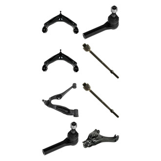 TRQ® - Front Lower and Upper Control Arm with Ball Joint and Tie Rod End Kit